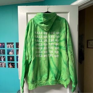 Gals on the Go Green Tie-Dyed Hoodie